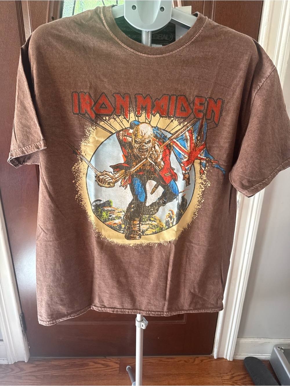 Iron Maiden Short Sleeve Graphic Tee in Brown